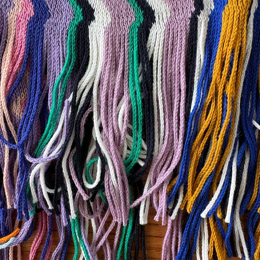 Missoni Multicolor Zigzag Scarf in Blue, Green, and Gold - Picture 4 of 6